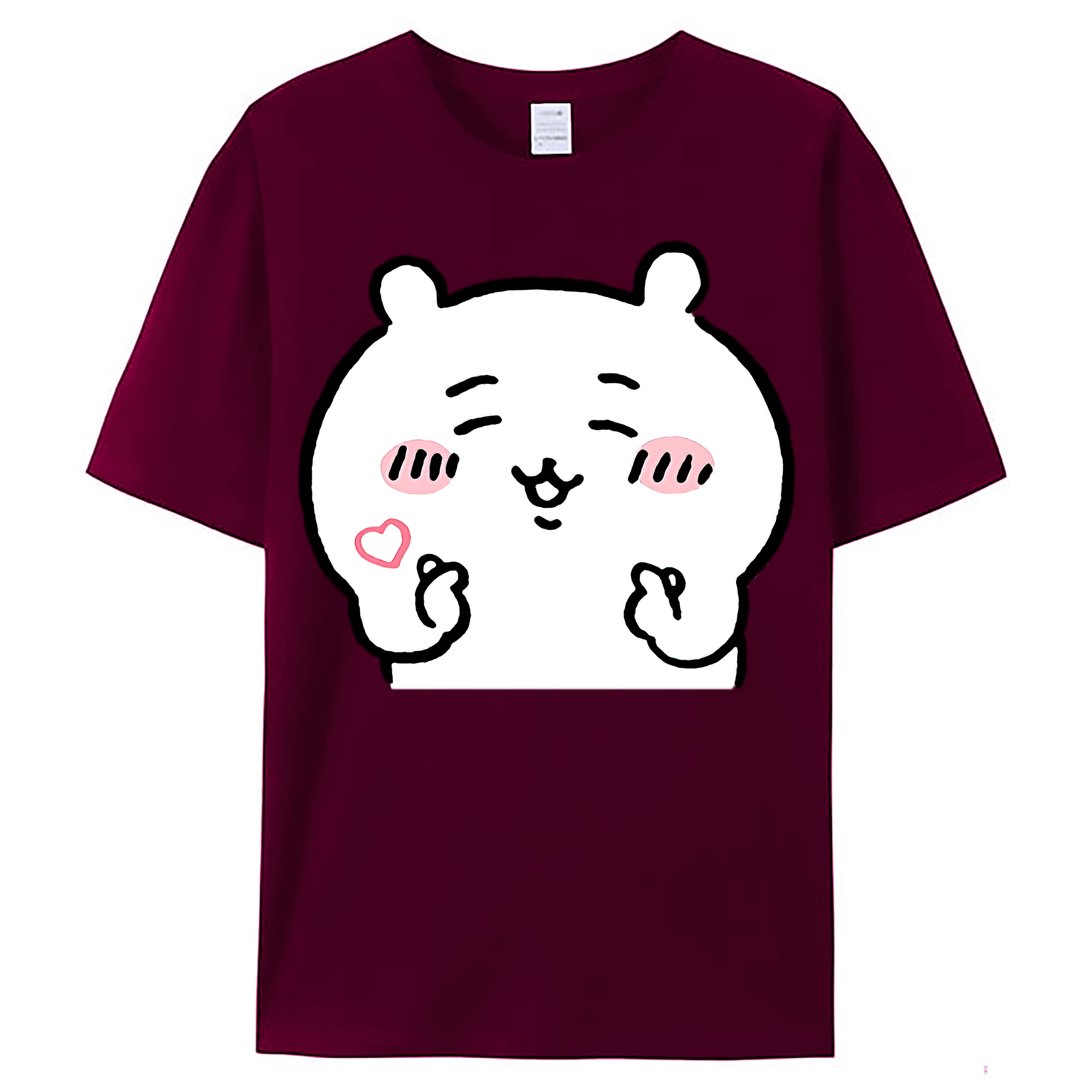 （画像用） ちいかわ ちいかわ Chii-kawa chiikawa レディースカジュアルプリントTシャツ（綿100％）